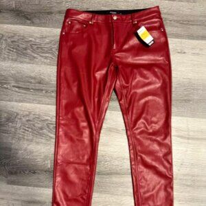 Men’s Differio Glimms exclusive Red leather pants • Size 34 • Slim Fit